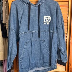 Disney Blue Denim Hoodie Sweater